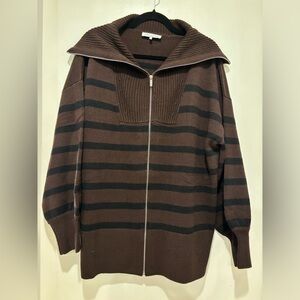 We Wore What Striped Sweater Jacket